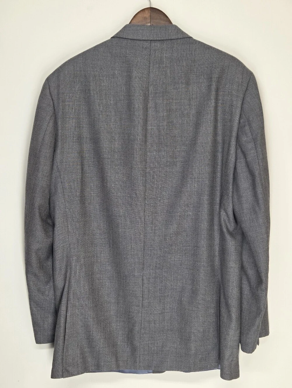 Lauren Ralph Lauren Mens 44L Blue Gray Silk Wool Blend Sport Coat Blazer